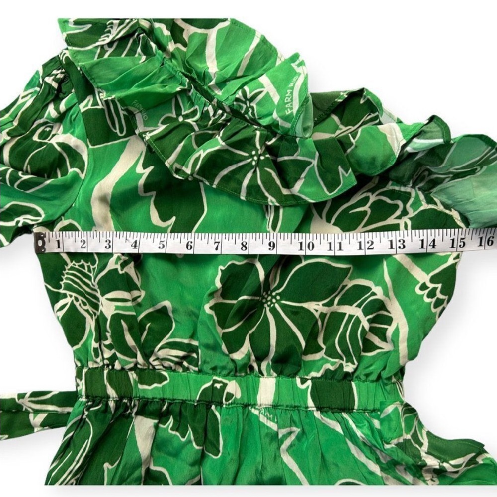 FARM Rio Green Floral One-Shoulder Dress - Picture 5 of 9